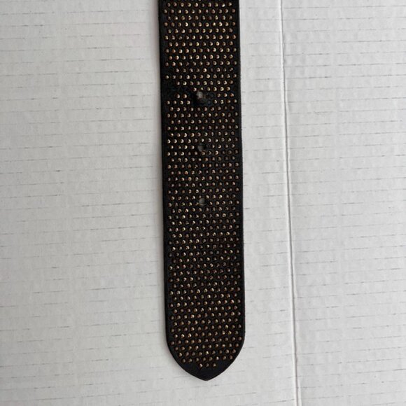 Gianni Versace retro black leather gold details leather belt size  75/30 main image 7